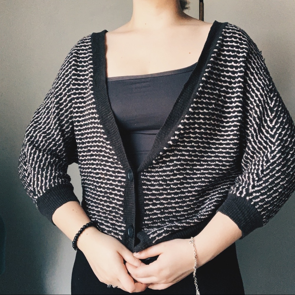 american eagle outfitters striped cardigan